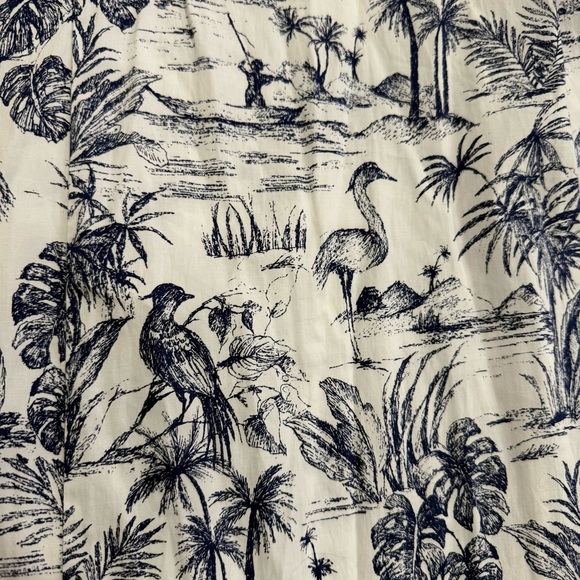 J McLaughlin NWOT Blue and White Printed Wide-Leg Pants - Picture 7 of 7